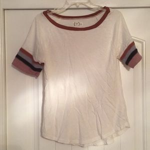 T-Shirt with Colored Sleeves